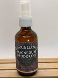 Cedar & Leather Magnesium Deodorant Spray
